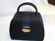 Jabberjewelry.com Black mini purse travel jewelry bag case