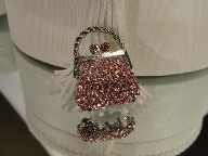 Jabberjewelry.com Pink Crystals Purse Pin