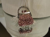 Jabberjewelry.com Pink Crystals Purse Pin Jabberjewelry.com Pink Crystals Purse Pin
