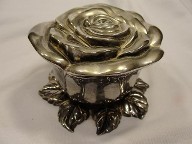 Jabberjewelry.com Vintage Godinger Silver Rose Jewelry Trinket Box