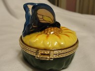 Jabberjewelry.com Butterfly Sunflower jewelry trinket Box