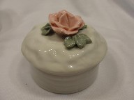 Vintage 3D Flower Jewelry Trinket Box