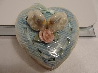 New Two Swans Heart Trinket Box