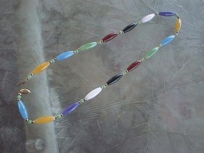 Vintage Multi Color Jade Gold Necklace Vintage Multi Color Jade Gold Necklace