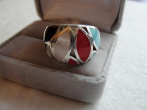 Jabberjewelry.com Multi Gemstone Silver Large Ring
