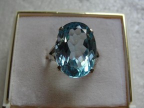 Jabberjewelry.com Large Sky Blue Topaz White Gold Ring