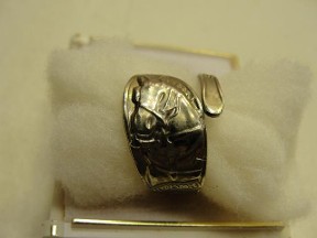 Jabberjewelry.com Antique Grants Farm Clydesdale Silver Spoon Ring