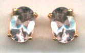 Jabberjewelry.com Vintage Pink Morganite Gold Post Earrings Jabberjewelry.com Vintage Pink Morganite Gold Post Earrings