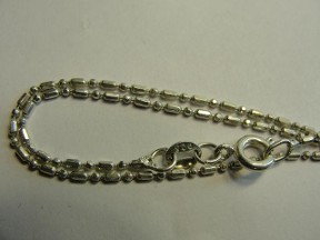 Jabberjewelry.com Silver Fancy Bead And Bar Chain Necklace