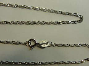 Jabberjewelry.com Silver Tiny Links Chain Necklace