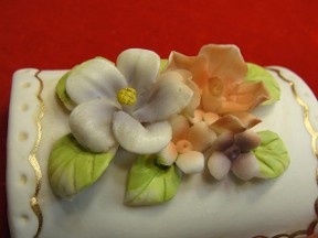 Vintage Chest Style Floral Trinket Box