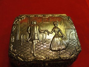 Vintage Man & Woman Trinket Box