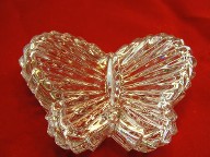 Jabberjewelry.com Leaded Crystal Glass Butterfly Trinket Jewelry Box