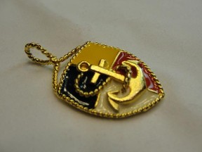 Jabberjewelry.com Anchor Shield Rope Pendant