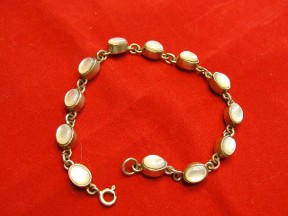 Jabberjewelry.com Silver Mother Of Pearl Bracelet