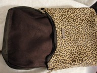 Nine West Leopard Print Pouch Bag Purse 