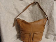 MAXX NEW YORK Pebble Leather Pouch Bucket Bag Purse